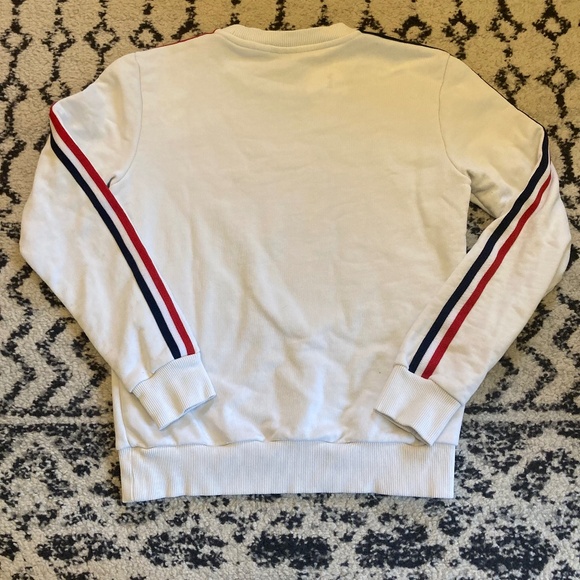 Rossignol Flag Sweatshirt Women's Size M White Pullover Sweater Crew Neck Ski - Picture 2 of 12